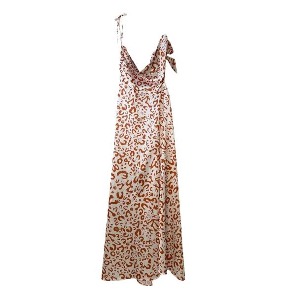 SHEIN Dresses & Skirts - SHEIN Cowl Neck Leopard Print Satin Cami Maxi Dress